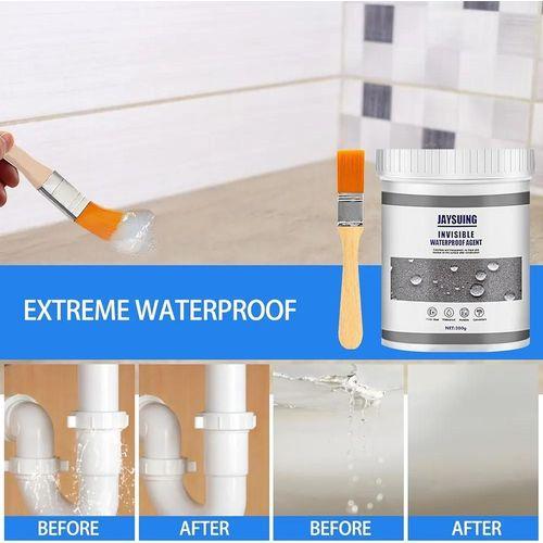 300g Super Strong Invisible Waterproof Repair Sealant Glue Anti-Leakage, Transparent Paste Adhesive Coating Agent + Brush for Cracks and Leaks for Bathroom,Toilet, Wood, Tile, Concrete, Walls, Ceiling
