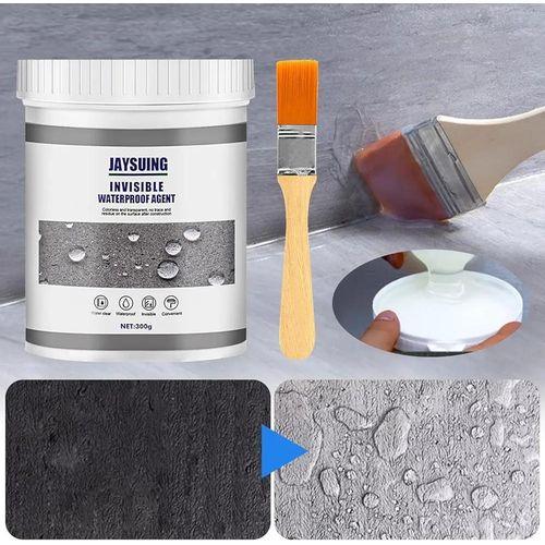 300g Super Strong Invisible Waterproof Repair Sealant Glue Anti-Leakage, Transparent Paste Adhesive Coating Agent + Brush for Cracks and Leaks for Bathroom,Toilet, Wood, Tile, Concrete, Walls, Ceiling