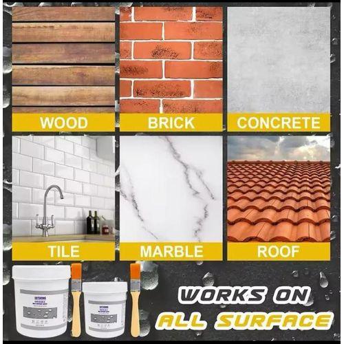 300g Super Strong Invisible Waterproof Repair Sealant Glue Anti-Leakage, Transparent Paste Adhesive Coating Agent + Brush for Cracks and Leaks for Bathroom,Toilet, Wood, Tile, Concrete, Walls, Ceiling