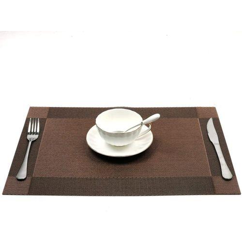 6pc PVC Dining Table Mats Heat Resistant Non-Slip Place Mats, Stain Resistant Placemats for Home, Hotel, Restaurant Kitchen Table Mat Home Decoration