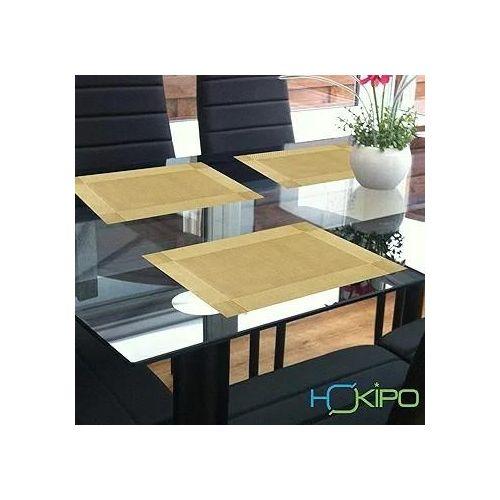 6pc PVC Dining Table Mats Heat Resistant Non-Slip Place Mats, Gold Stain Resistant Placemats for Home, Hotel, Restaurant Kitchen Table Mats Home Decoration