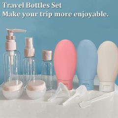 11 Pcs Travel Refillable Bottles Lotion Spray Travel Bottles for Lotion, Shampoo, Conditioner, Shower Gel, Perfume Bottle Cosmetic Storage Box Cosmetic Bottles Makeup Storage Bathroom Organizer