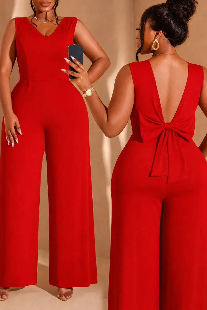 Elegant Sleeveless Wide-Leg Jumpsuit