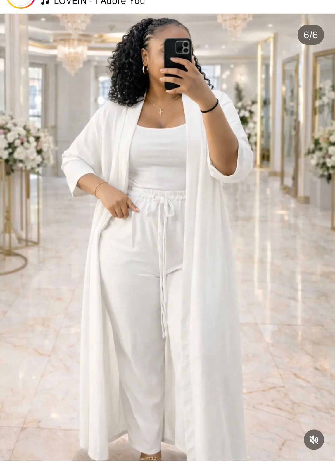 Elegant Women’s 3-Piece Casual Lounge Set – Long Cardigan, Drawstring Pants & Inner Top