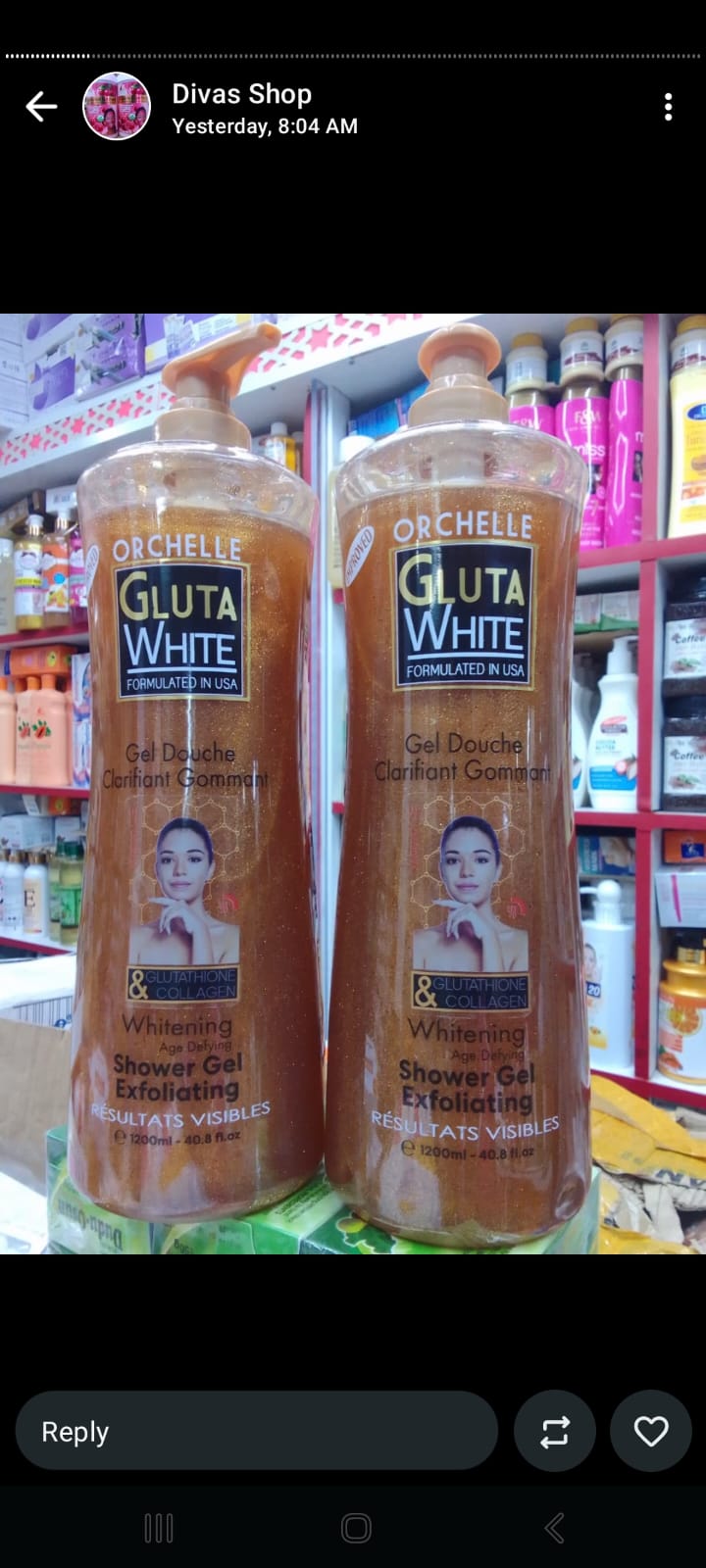 ✨ Gluta White Formulated Shower Gel – Exfoliating & Anti-Aging Care for Radiant Skin ✨

Transform your everyday shower into a luxurious skincare experience with Gluta White Formulated Shower Gel. Spec