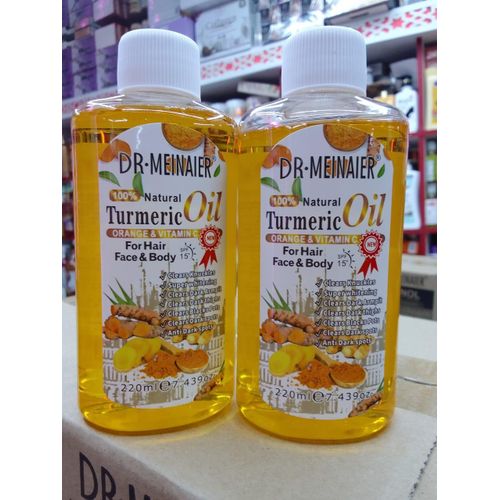 DR MEINAIER Natural Turmeric Oil is a plant-based skincare oil formulated with turmeric extract to help improve skin appearance, reduce dark spots, and promote a natural glow. The lightweight oil abso