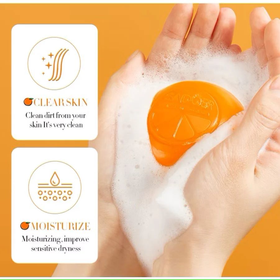 New Arrivals !!SADOER Vitamin C Soap, Vitamin C Black Spots Whitening Soap, Removes Dirt, Whiten Black Spots, Fade Dark Marks, Brighten Skin,