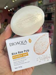 BIOAQUA RICE RAW PULP ESSENCE SOAP MOISTURIZING HYDRATING SKIN REJUVENATION BATH OIL CONTROL SOAP 100G