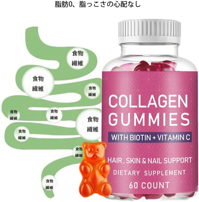 Dietary supplements Original Protein, Gummy, 60 Capsules, Bear, Collagen, Gummy, Multi-Vitamin, Dietary supplements Supplement, Supplements