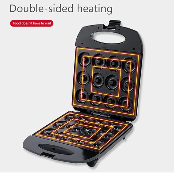 THE SOKANY SK 821 DONUT MAKER 12 SLOTS  A COMPACT ELECTRIC APPLIANCE DESIGNED FOR QUICKLY MAKING HOMEMADE, NON-FRIED MINI DONUTS.