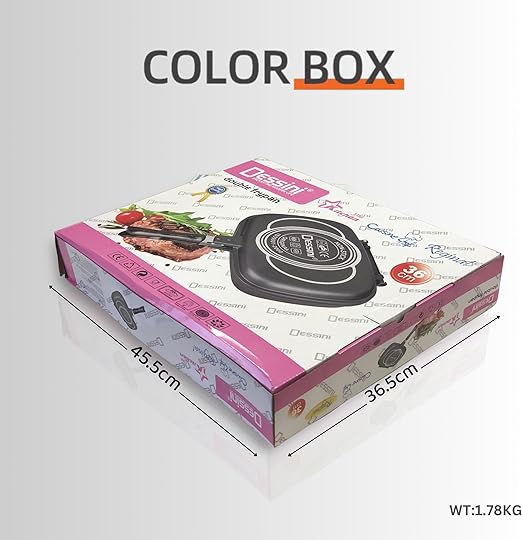 DESSINI 36CM DOUBLE-SIDED GRILL PAN | NON-STICK, FLIP PAN FOR EVEN COOKING | MULTIPURPOSE GRILL, FRY, ROAST, AND SAUTÉ PAN FOR GAS & ELECTRIC STOVES