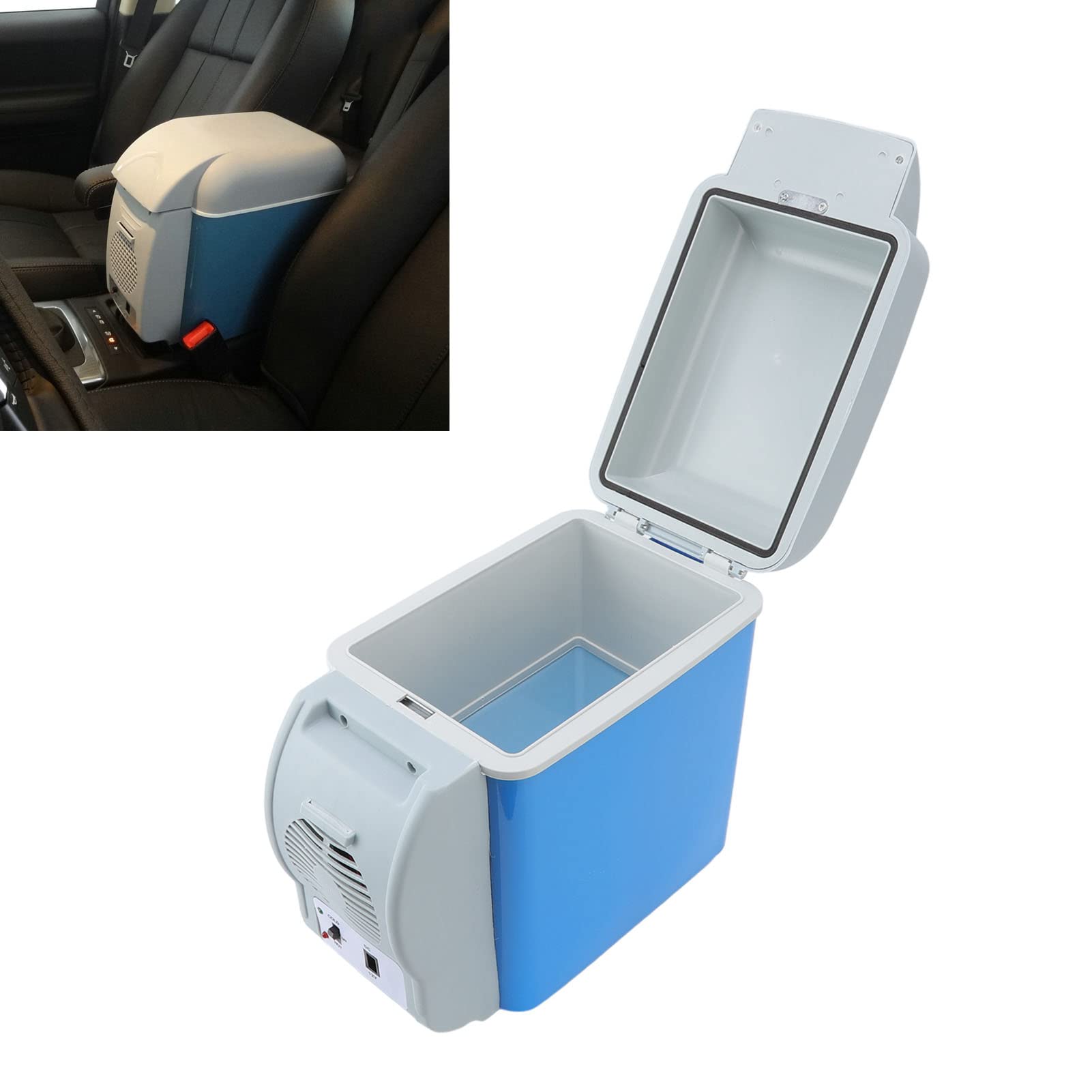 CAR FRIDGE, 7.5L PORTABLE SMALL CAR REFRIGERATOR FREEZER COOLER WARMER 12V CAMPING TRAVEL REFRIGERATOR