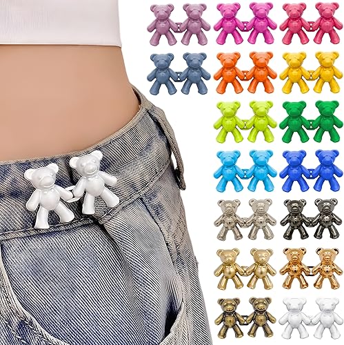 Button Pins for Jeans, Adjustable Pant Buttons, Waist Tightener No Sewing Required for Loose Jeans Women, Girls Gift Detachable