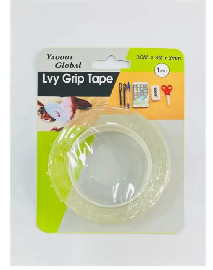 Double Sided Tape Heavy Duty, Transparent Magic Nano Tape, Multipurpose Removable Adhesive Grip Mounting Tape Washable for Carpet, Wall Decor, Hanging Picture, DIY Projects