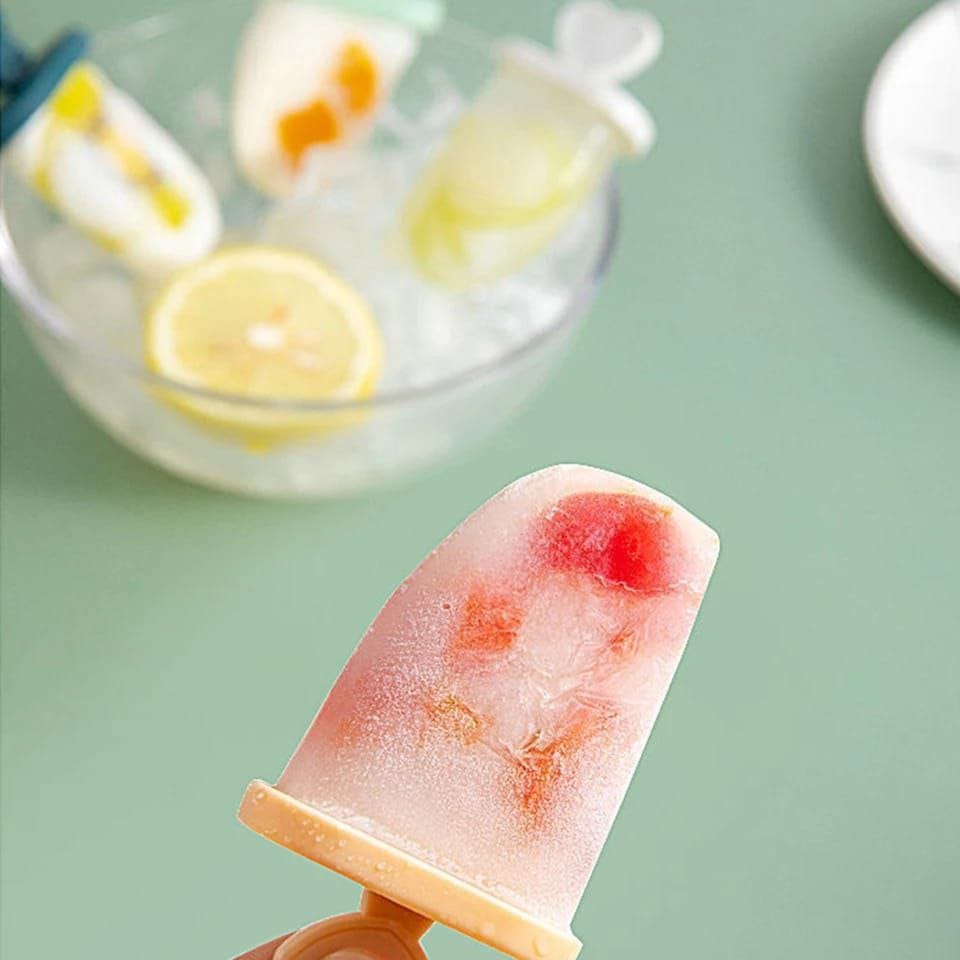 High-quality silicone material popsicle ice maker .6 holes popsicle ice maker.Reusable silicone popsicle Models design helps reduce waste, promotes multiple productions, hygienic.