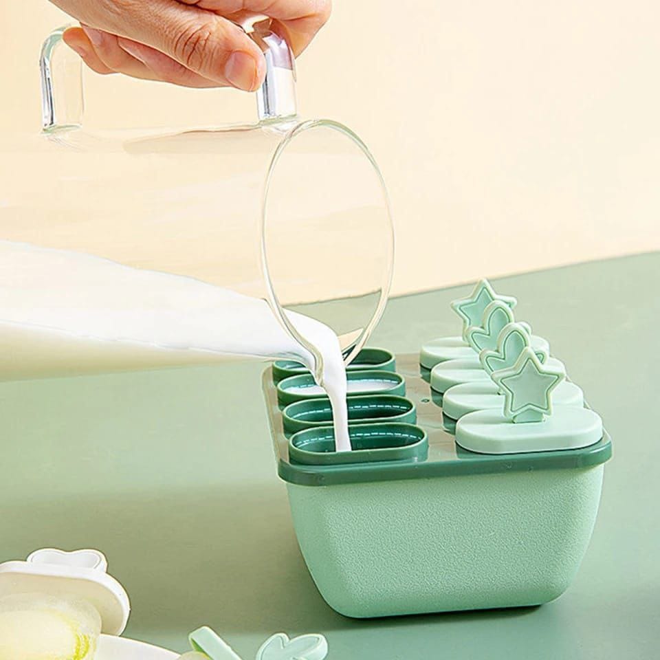 High-quality silicone material popsicle ice maker .6 holes popsicle ice maker.Reusable silicone popsicle Models design helps reduce waste, promotes multiple productions, hygienic.
