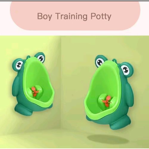 BOYS POTTY URINAL WITH CUTE FROG SHAPE.POTTY TRAINING PLASTIC URINAL.ADJUSTABLE WITH CHILD HEIGHT.Cute frog boys urinal.Kids Urinal Pee Bathroom Trainer Baby Boys Standing Potty Frog Shape.
