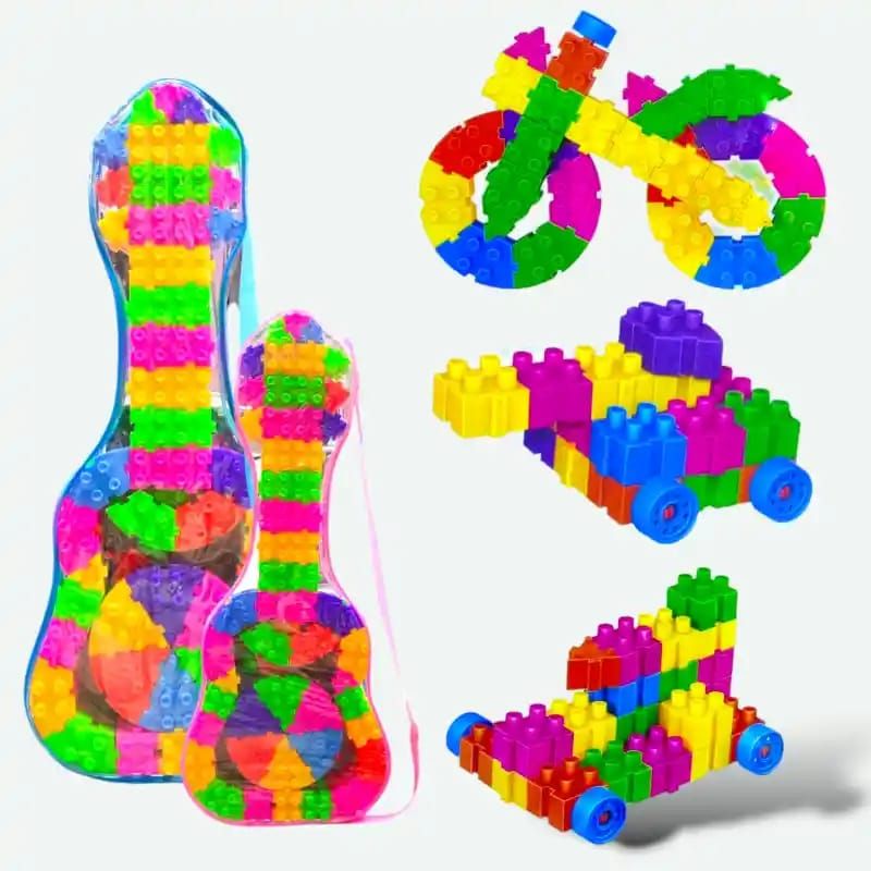 KIDS BUILDING BLOCKS .KIDS DIY BUILDING BLOCKS.STACKABLE BLOCKS.BUILD TOWERS AND BRIDGES