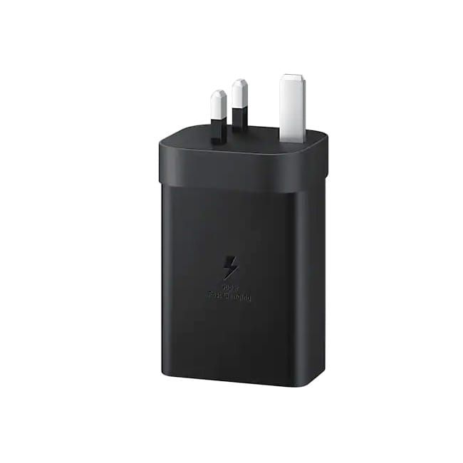 Samsung 65W PD Power Adapter Trio – Fast Charging (USB-C x2, USB-A x1) – Universal Compatibility – Black | Compatible With Samsung, iPhone, Android & Laptops