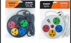 4way round extension with 2usb and 1 typec