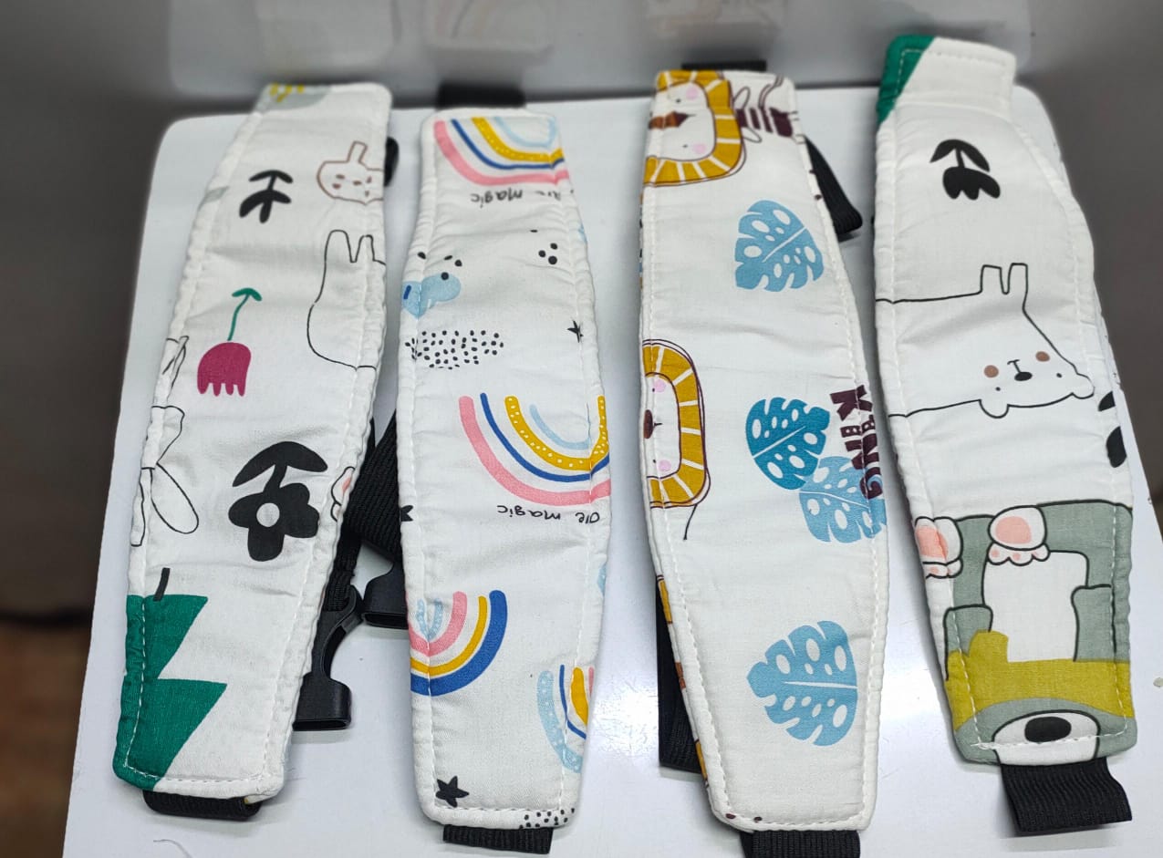 kids safety head supporter,Adjustable Child Head Band Strap Headrest for Kids, Breathable, Safety Head & Neck Pillow Support - A Comfortable Sleep Solution