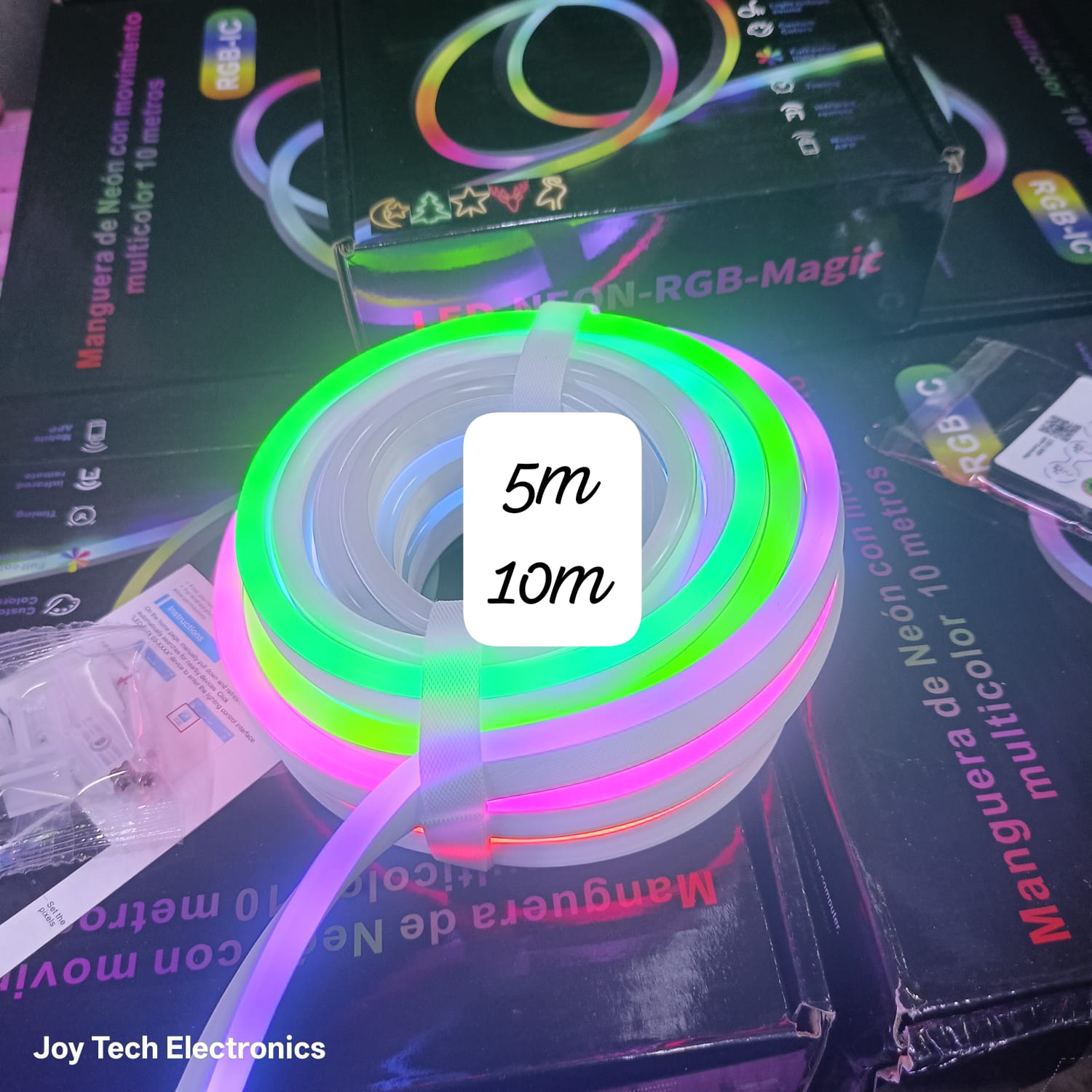 LED Neon RGB-Magic Smart Rope Light – 5M/10M Flexible Snake Light with App & Remote Control, Flexible Music Sync for home ,room, pool, Gaming Room Décor.