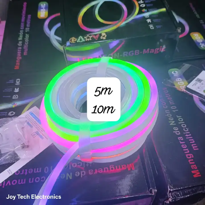 LED Neon RGB-Magic Smart Rope Light – 5M/10M Flexible Snake Light with App & Remote Control, Flexible Music Sync for home ,room, pool, Gaming Room Décor.