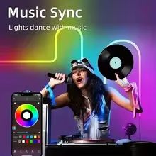 LED Neon RGB-Magic Smart Rope Light – 5M/10M Flexible Snake Light with App & Remote Control, Flexible Music Sync for home ,room, pool, Gaming Room Décor.