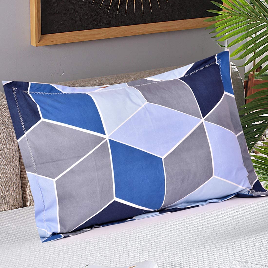 2 Pcs Premium Quality Fibre-Filled Luxurious Bed Pillows – Soft, Fluffy, High-Density Fibre Filling, Anti-Flat Design, Machine Washable & Easy to Maintain & Supportive for All Sleeping Positions