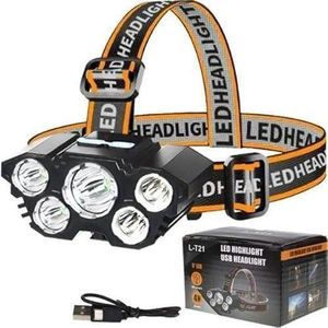 Headlamp LED Rechargeable USB 7 Head Torch 3 Modes Waterproof Perfect For Bikers, Work, Outdoor, Camping, Hiking, Fishing