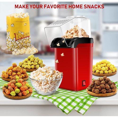 Mini Popcorn Maker Machine Home Use Hot Air Machine with top cover ,Automatic kitchen portable fast popcorn maker
