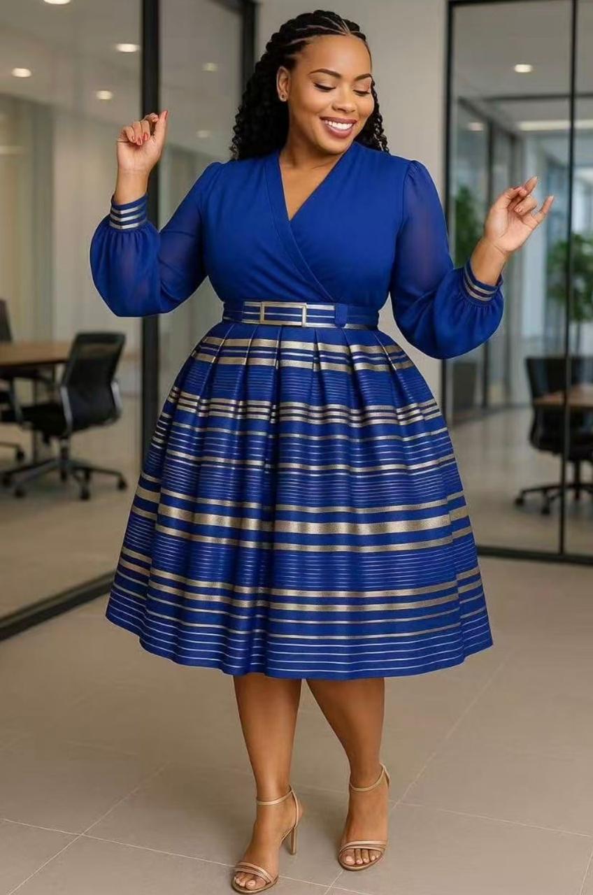 WOMEN'S, STYLISH, ELEGANT  MIDI DRESS_OFFICE-READY ELEGANCE & CHURCH WEAR