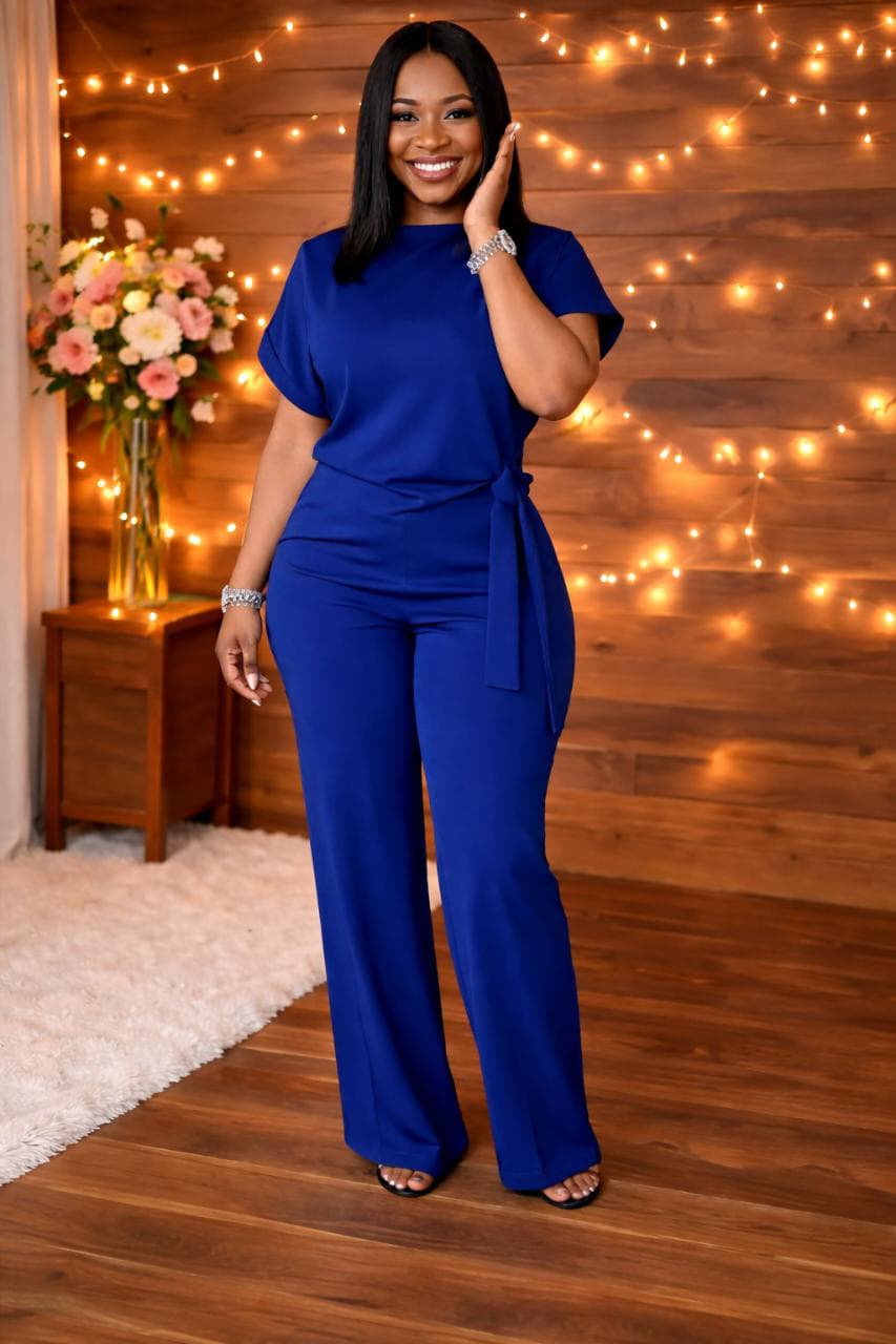 Trendy, classic, Stylish  Two-Piece Jumpsuit- Elegant & Chic Everyday Outfit for Modern Women