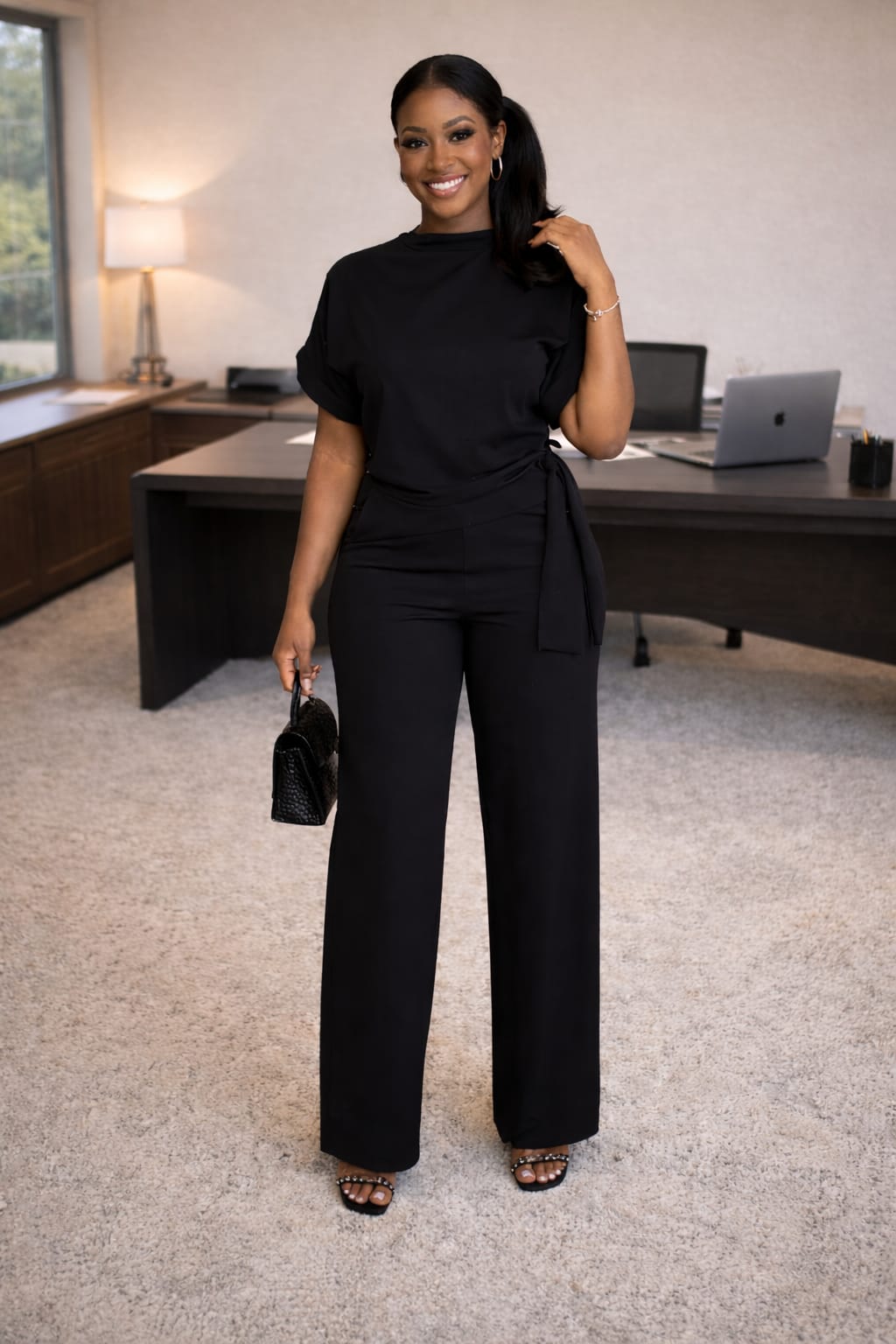 Trendy, classic, Stylish  Two-Piece Jumpsuit- Elegant & Chic Everyday Outfit for Modern Women