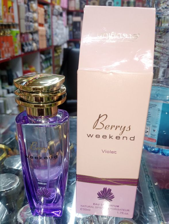 Berry’s Weekend Violet Eau De Parfum Natural Spray 50ml Long Lasting Women Perfume Floral Fresh Scent Luxury Fragrance Gift for Ladies Daily Wear Office Date Night