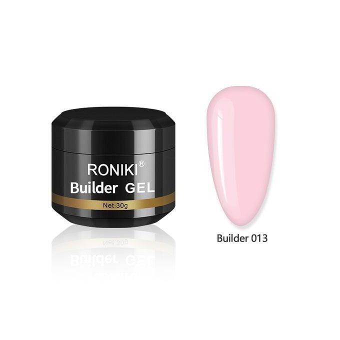 Roniki Builder Gel 60g 30g 20g UV LED Nail Extension Gel – Professional Clear Pink Nude Hard Gel For Strong Long Lasting Nails, Quick Cure, Salon Quality Nail Sculpting