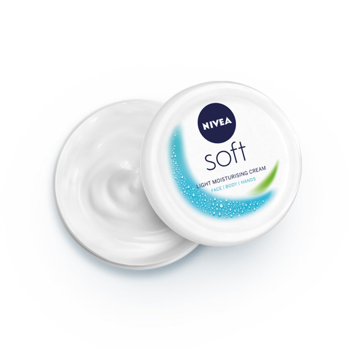 Nivea Soft Moisturizing Cream With Vitamin E & Jojoba Oil – Light Fast Absorbing Body Face & Hand Cream For Smooth Soft Hydrated Skin All Skin Types Daily Use