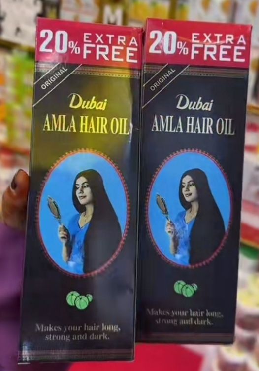 Dubai Amla Hair Oil 200ml – Fast Hair Growth Treatment for Long Strong Thick Dark Hair, Anti Hair Loss Nourishing Scalp Oil, Natural Herbal Repair for Dry Damaged Hair Men & Women