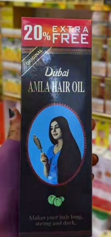 Dubai Amla Hair Oil 200ml – Fast Hair Growth Treatment for Long Strong Thick Dark Hair, Anti Hair Loss Nourishing Scalp Oil, Natural Herbal Repair for Dry Damaged Hair Men & Women