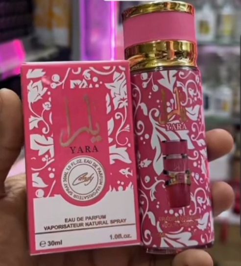 Yara Pink Perfume Set Lattafa 35ml Eau De Parfum + 200ml Perfumed Body Spray Long Lasting Sweet Floral Women Fragrance Luxury Arabic Perfume Gift Set Original Ladies Perfume