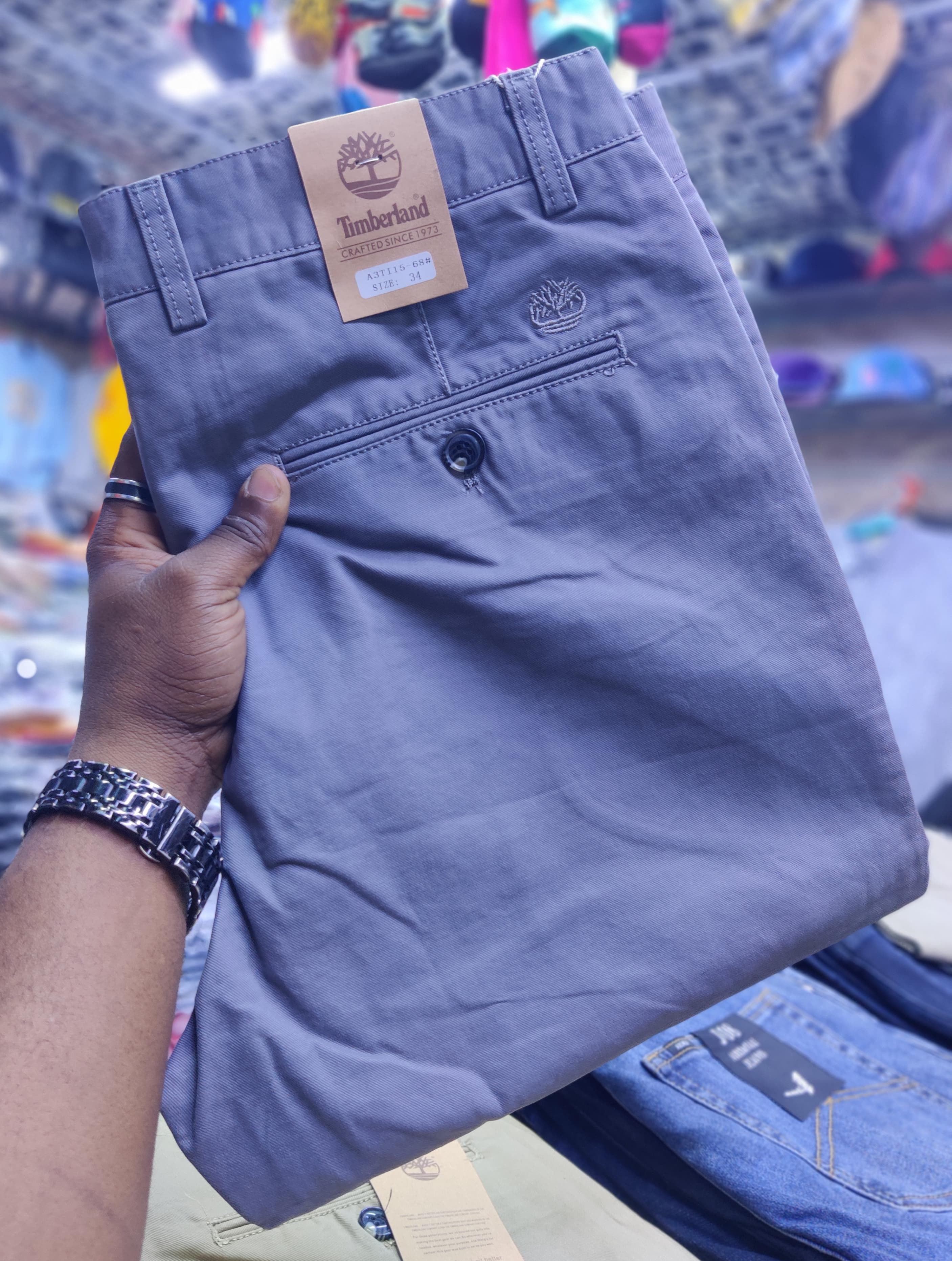 MEN BEST QUALITY SMART HARD KHAKI TROUSERS FASHIONABLE AND STYLISH FOR ALL SEASONS CAN BE OFFICIAL OR CASUAL WEAR. SIZES 32-40. NB/ (NOT SO HARD VERY NICE TEXTURE)