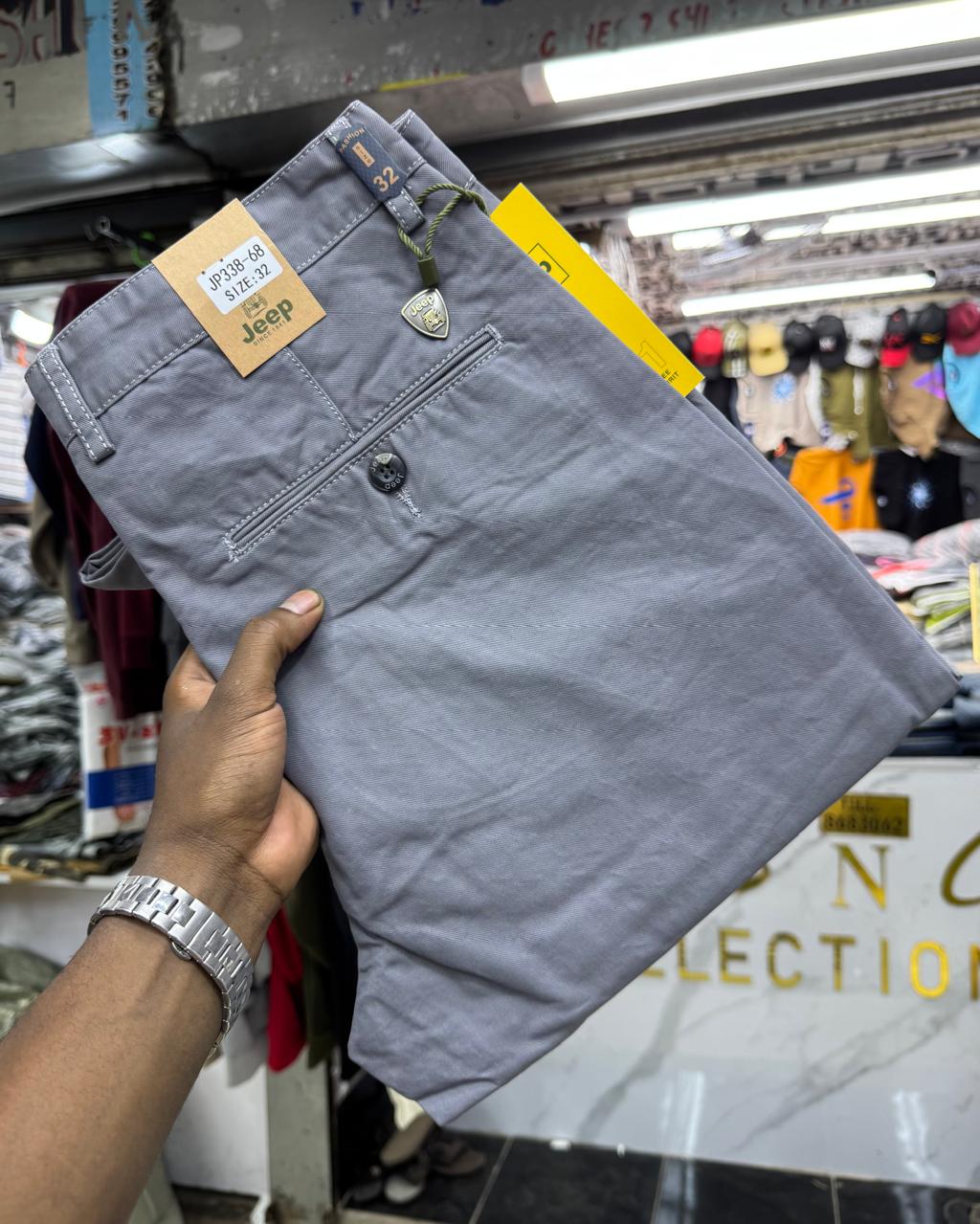 Classic timeless High quality hard Khaki Men trousers straight slim fit smart casual trousers for work, business and weekends. sizes 32-40