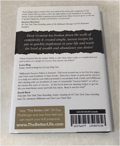 Millionaire Success Habits by Dean Graziosi Self Improvement Book for Wealth Mindset Personal Growth Financial Freedom Productivity Confidence Goal Setting and High Performance Success Principles