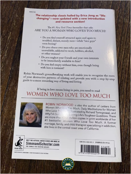 Women Who Love Too Much by Robin Norwood Self-Help Psychology Book Relationships Codependency Emotional Healing Personal Growth Love Addiction Healthy Boundaries Empowerment Women Life Skills Awarenes