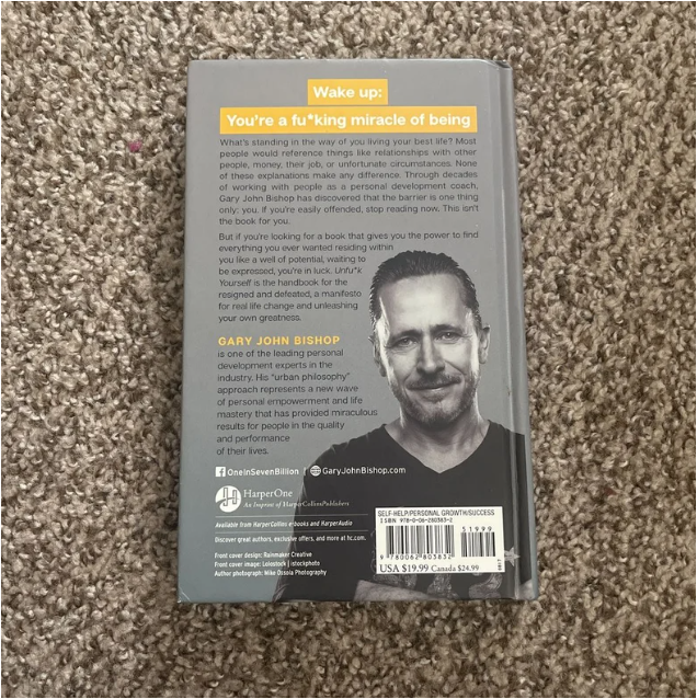 OFFER UNFUCK  Yourself Hardcover by Gary John Bishop NEW Edition Transform Mindset Stop Self-Sabotage Action-Based Personal Growth Guide Tough‑Love Self‑Help Motivation Change Your Life
