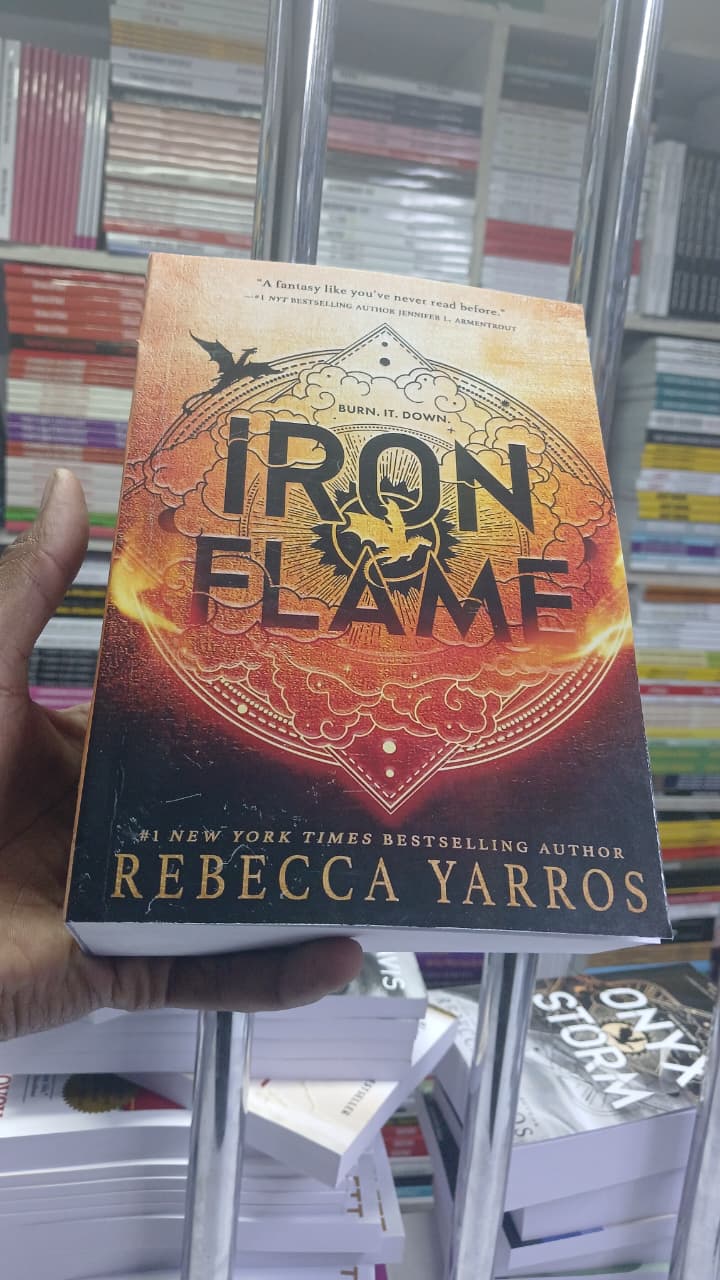 Iron Flame Novel Paperback by Rebecca Yarros The Empyrean Series Book 2, Fantasy Romantasy, Dragons, Magic, War College, Adventure, Intrigue, Romance, Heroine Violet Sorrengail, Epic Battles, Secrets,