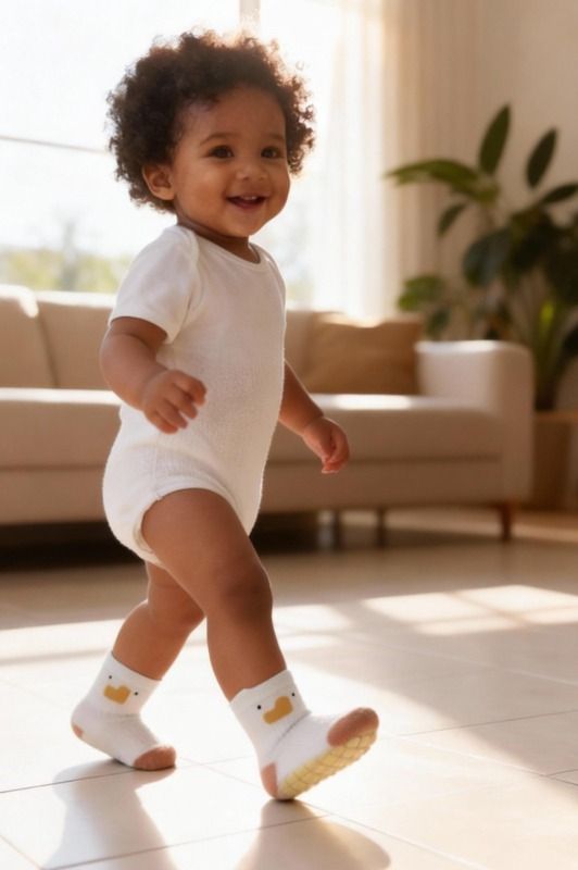 Super Grip Anti-Slip Baby Mesh Socks - Antibacterial Long-staple Cotton Toddler Socks - 3 Pairs Breathable Non-Skid Gift Set