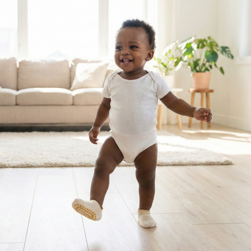 Super Grip 3 Pairs Summer Baby Floor Socks - Low-Cut Ultra-Breathable Mesh Toddler Socks - 7A Antibacterial Cotton Anti-Slip Socks (0-3Y)