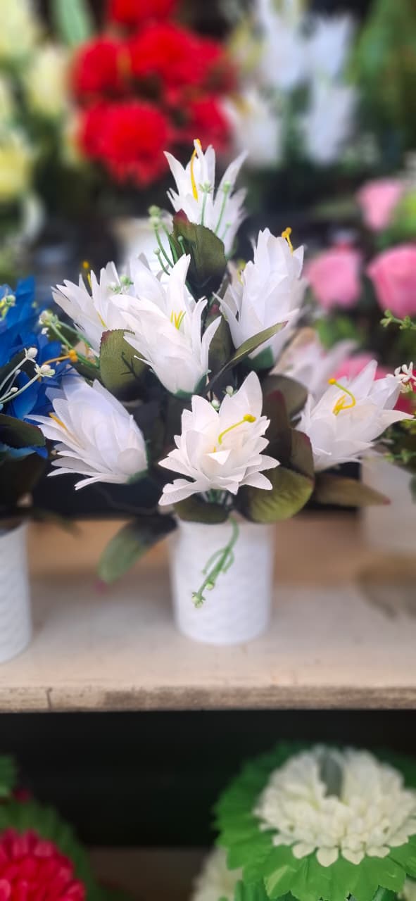 ARTIFICIAL FLOWER  GIFT  MODERN HOME DECOR UNBREAKABLE  FLOWER VASE/ CENTER PIECE/OFFICE DECOR/COFFEE TABLE DECOR/CONSOLE TABLE DECOR VALENTINES GIFT
