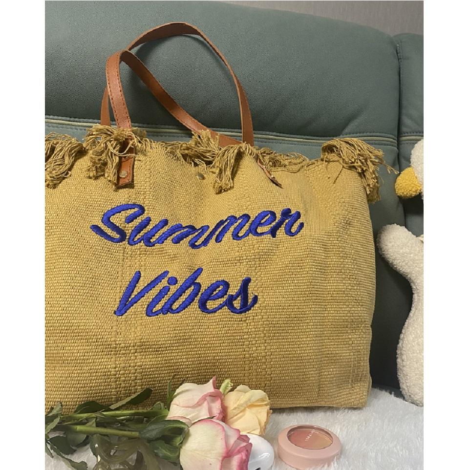 Stylish Woven Summer Tote Bag – Lightweight Fashion Handbag, Large Capacity Casual Beach & Shopping Shoulder Bag for Women